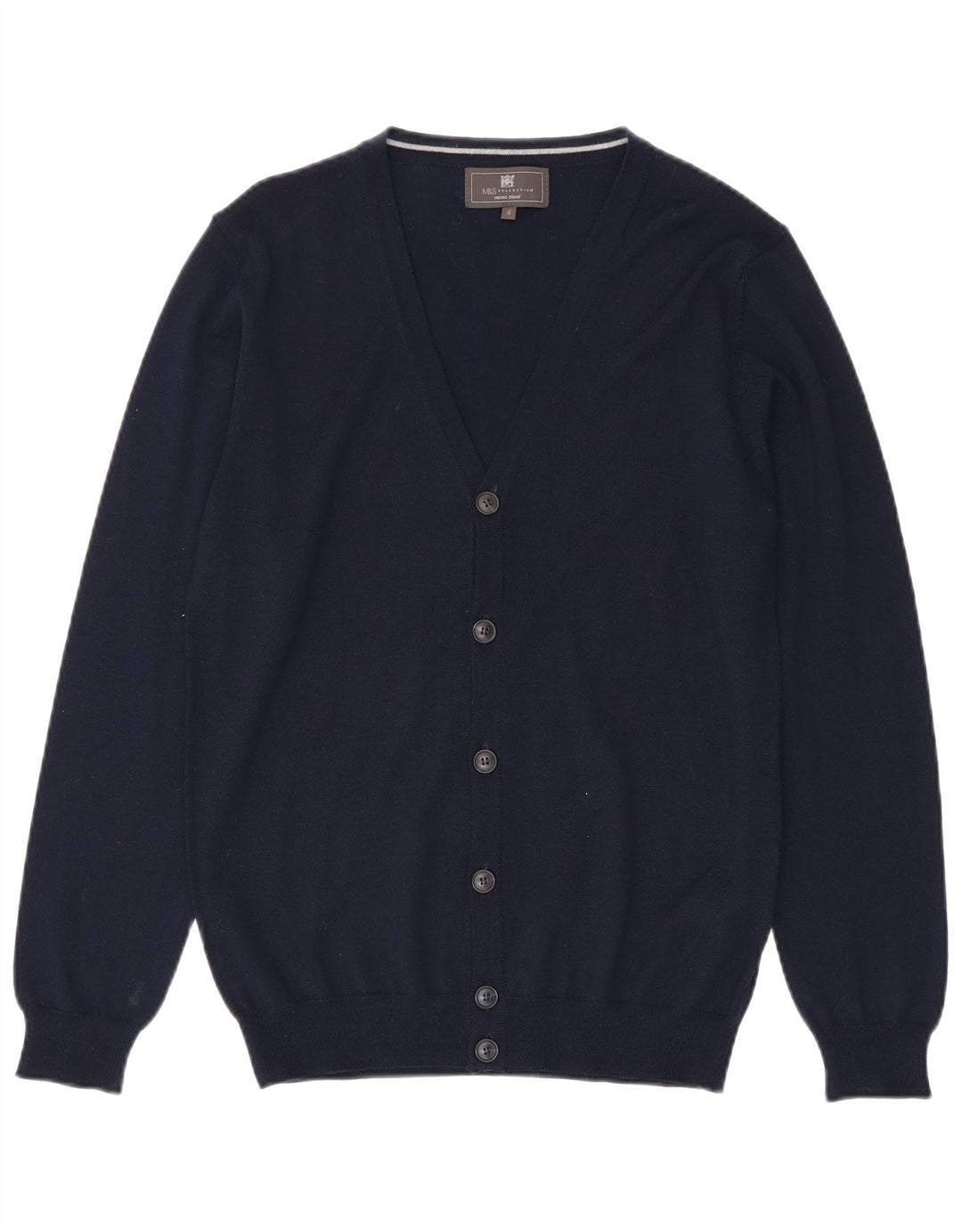 Pulover cardigan pentru bărbați Marks & Spencer, acrilic, albastru marin mic