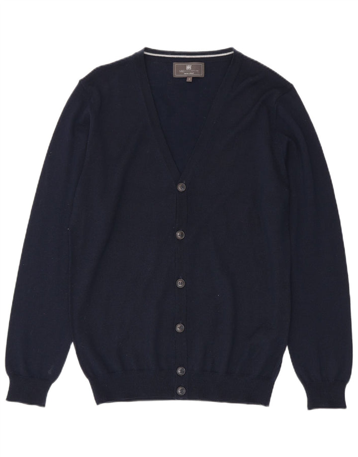 Pulover cardigan pentru bărbați Marks & Spencer, acrilic, albastru marin mic