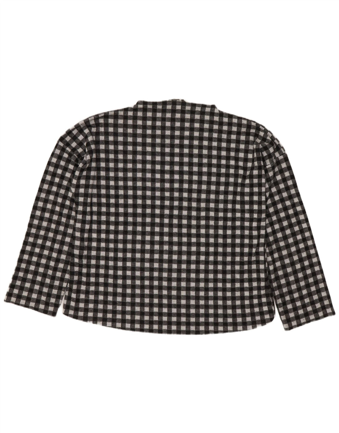 Top supradimensionat pentru femei Zara cu mânecă lungă Trafaluc UK 10 Mic Negru Vichy