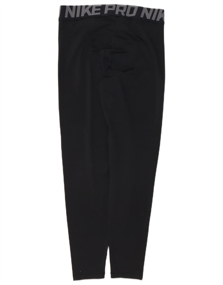 Leggings NIKE Dri Fit Graphic pentru femei UK 12 Poliester mediu negru