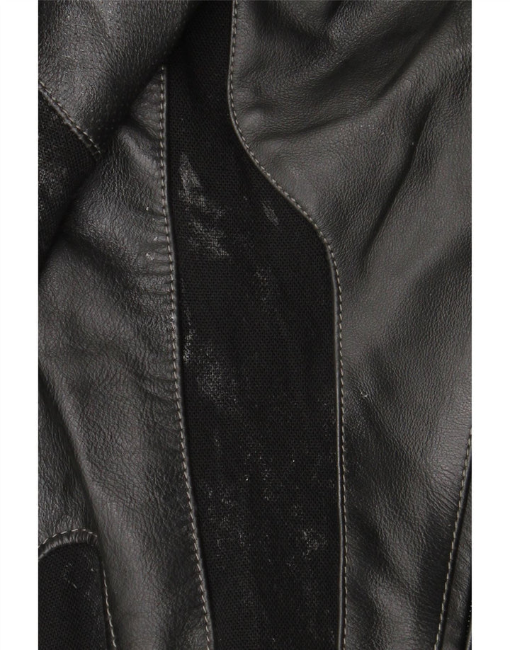 SPIDI Mens Graphic Leather Racer Jacket IT 54 2XL Black Leather Vintage Spidi and Second-Hand Spidi from Messina Hembry 