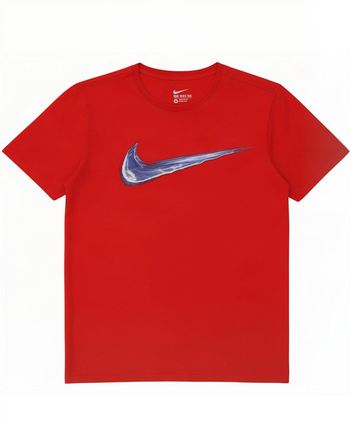 Tricou grafic Nike pentru bărbați, cu croială atletică, top mediu roșu
