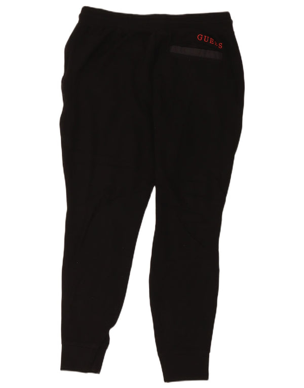 Pantaloni de trening pentru bărbați Guess Joggeri mici, negru, viscoză