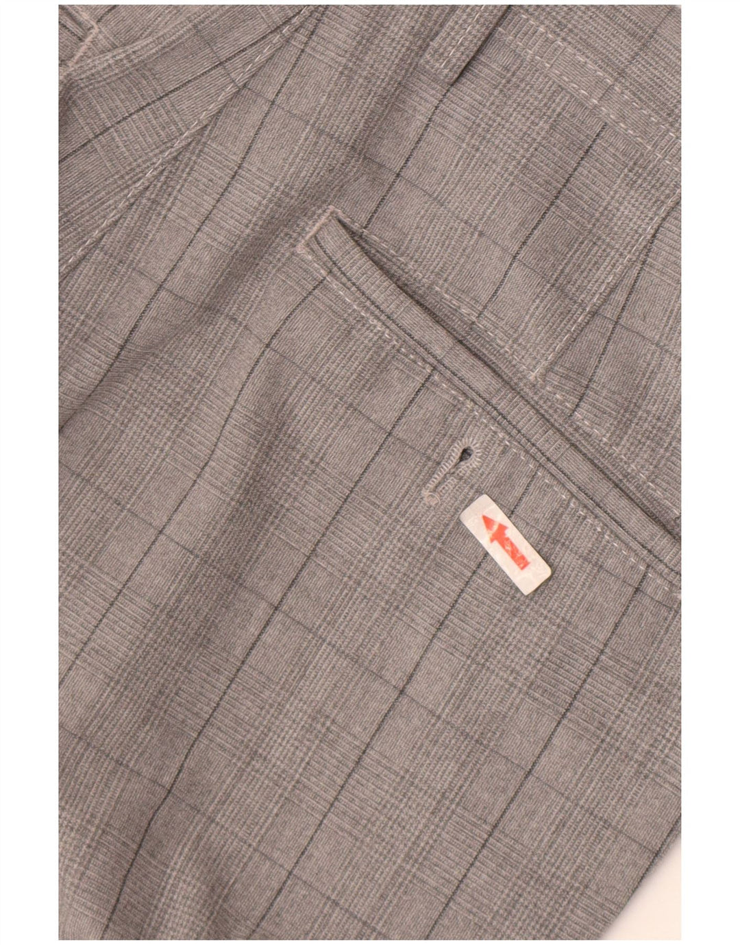 Pantaloni chino slim pentru bărbați Zara EU 38 Mici L30 L28 Poliester cu carouri gri