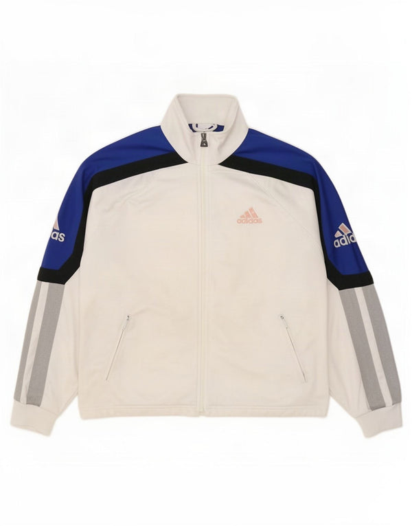 Jachetă de top pentru trening grafic Adidas pentru bărbați UK 38/40 Medium White Colorblock