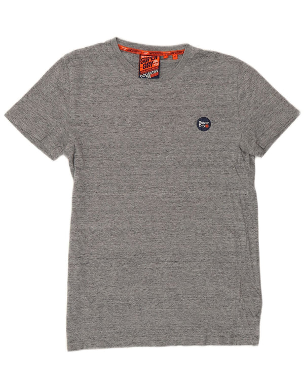 Superdry Mens T-Shirt Top XS Grey Flecked Cotton