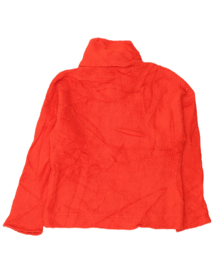 J. CREW Pulover pentru femei cu fermoar și gât din lână UK 14 Poliester portocaliu mediu