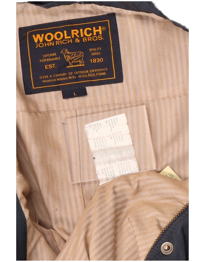 Bomber Woolrich pentru femei UK 16 mare bumbac bleumarin
