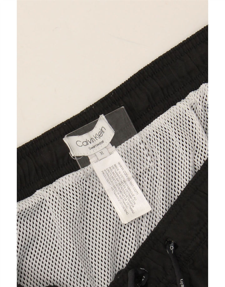 Pantaloni scurți de înot grafic CALVIN KLEIN pentru bărbați XL poliester color bloc negru