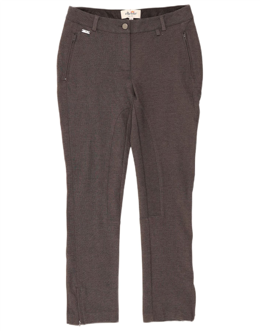 ELLESSE Pantaloni chino subțiri pentru femei IT 42 Medium W28 L27 Gri Rayon