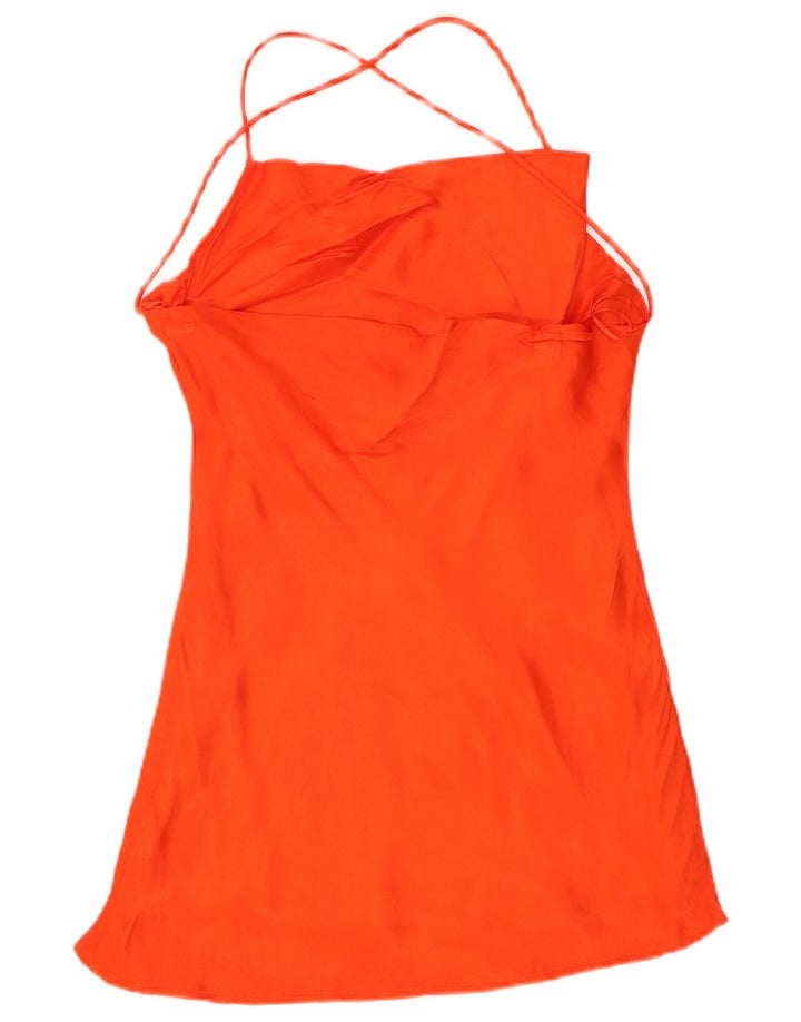 Top Halter pentru femei Zara UK 10 Small Orange Viscose