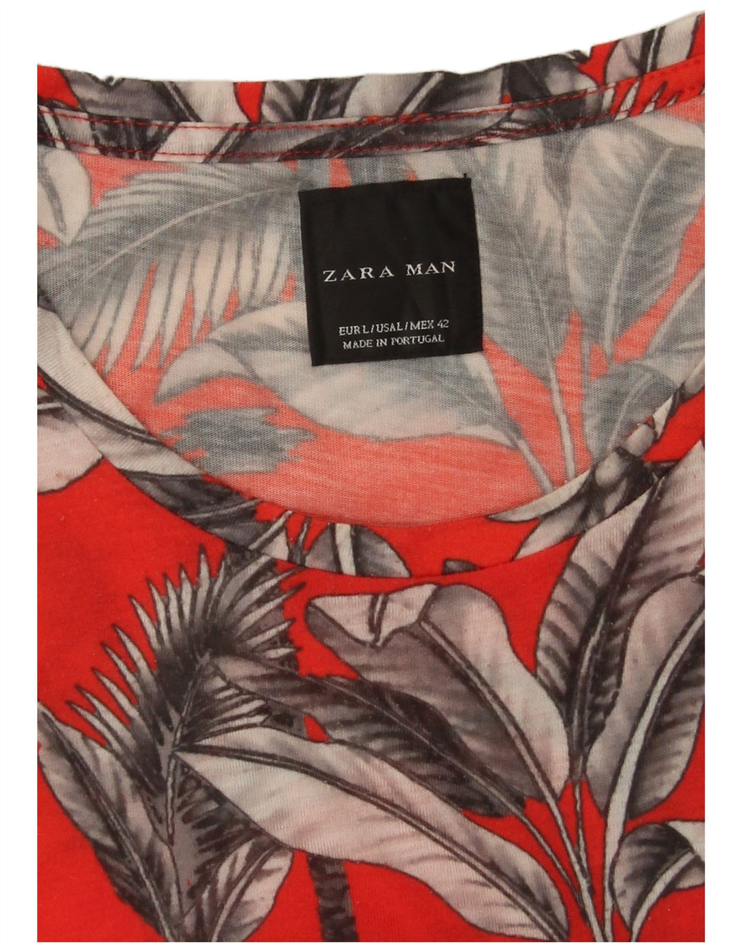 Tricou pentru bărbați Zara Top Mare Roșu Floral