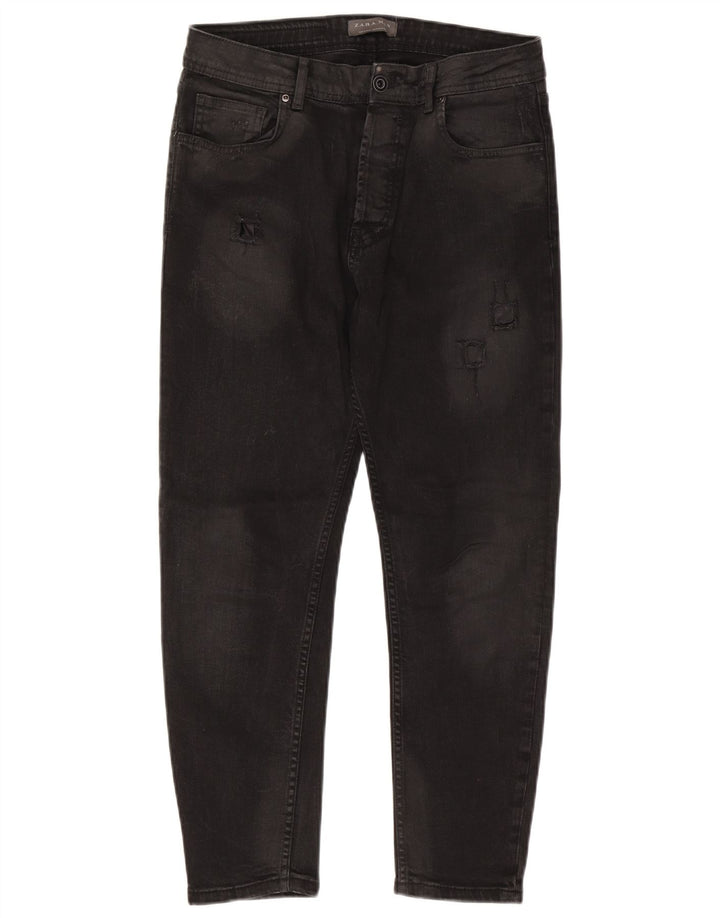 Blugi slim pentru bărbați de la Zara EU 42 Large W32 L26 Negri