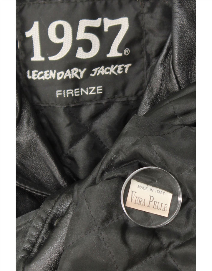 LEGENDARY JACKET 1957 Womens Leather Jacket UK 14 Large Black Leather Vintage Legendary Jacket 1957 and Second-Hand Legendary Jacket 1957 from Messina Hembry 