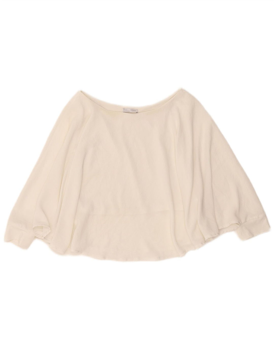 Bluză Poncho fără mâneci pentru femei Zara UK 10 Small White