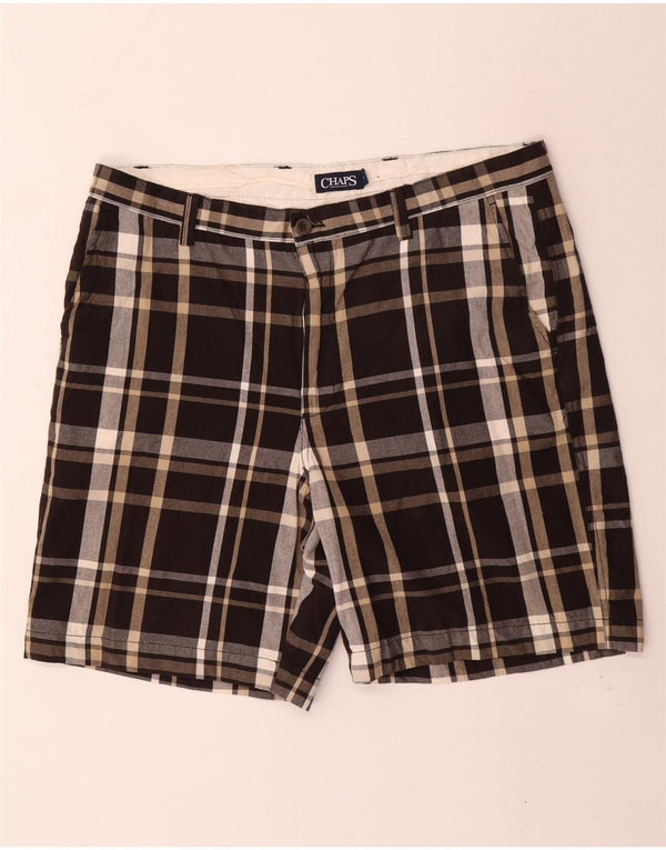 Pantaloni scurți chino pentru bărbați Chaps W38 XL, bumbac cu carouri maro