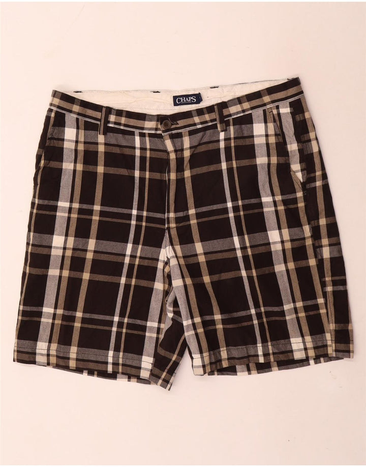 Pantaloni scurți chino pentru bărbați Chaps W38 XL, bumbac cu carouri maro