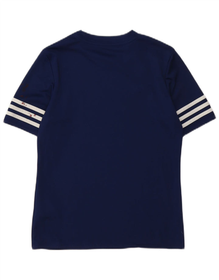 Tricou Adidas Climalite pentru baieti Top 11-12 ani Poliester mare bleumarin