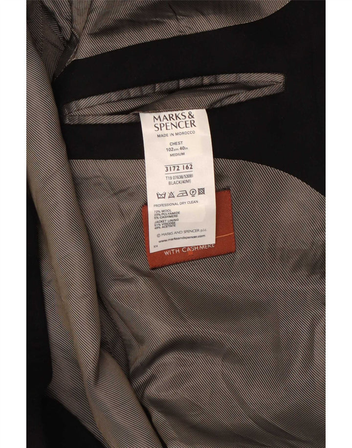 Sacou Marks & Spencer pentru bărbați, cu 3 nasturi, UK 38, lână neagră medie