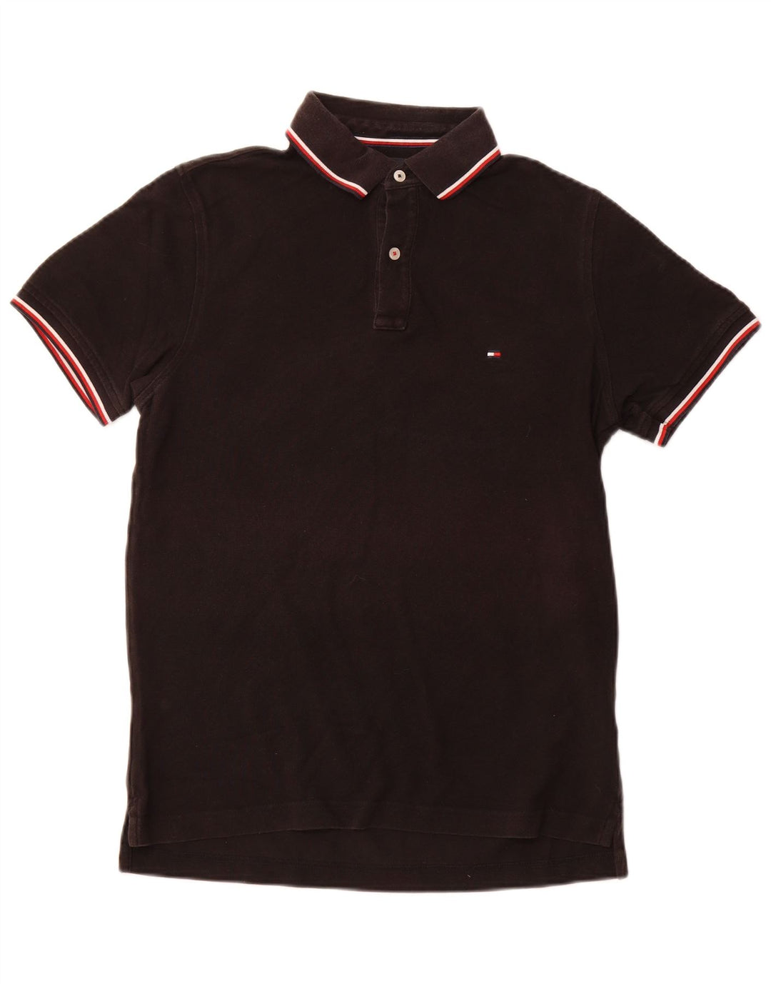 Tricou polo TOMMY HILFIGER pentru bărbați, bumbac mediu negru