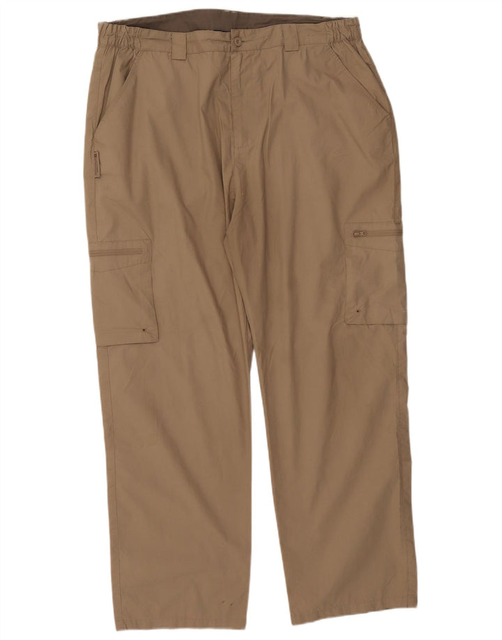 Pantaloni cargo drepti pentru bărbați Mountain Warehouse L40 L29 poliester bej
