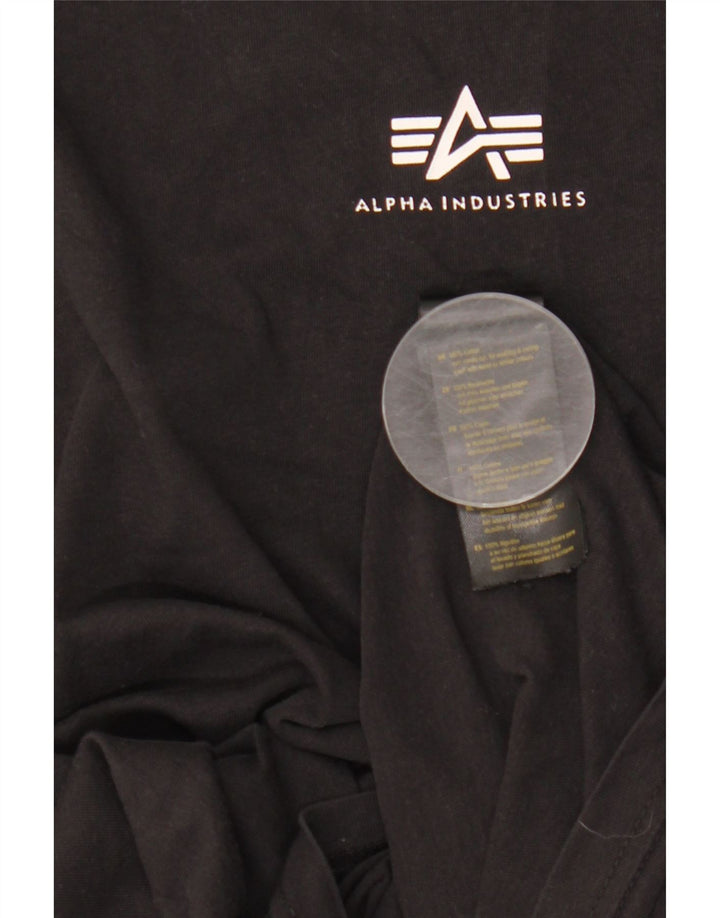 Tricou pentru bărbați Alpha Industries Top Medium Negru Bumbac