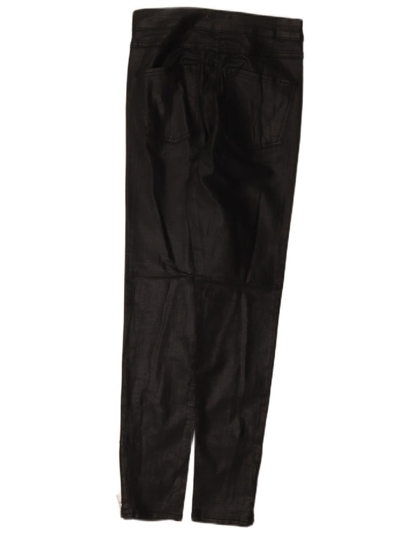 Pantaloni casual skinny ceară pentru femei Zara EU 38 Mici L28 L27 Bumbac negru