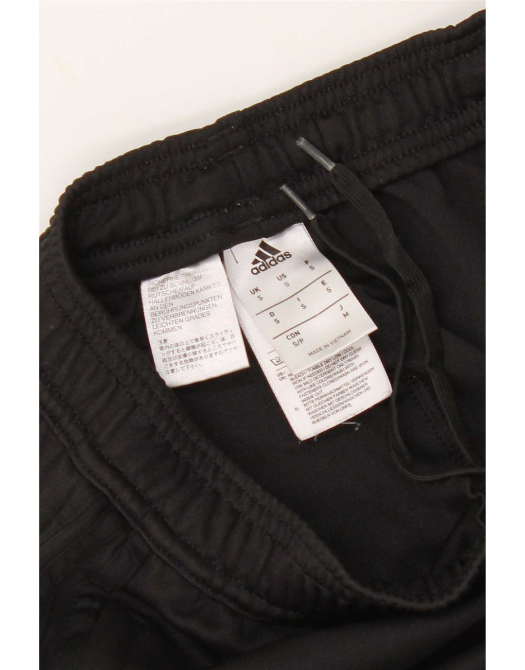 Pantaloni de trening pentru bărbați Adidas grafic, poliester negru mic
