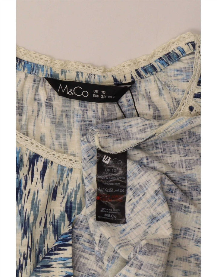 Bluză pentru femei M&Co Top UK 10 Small Blue Ikat Bumbac