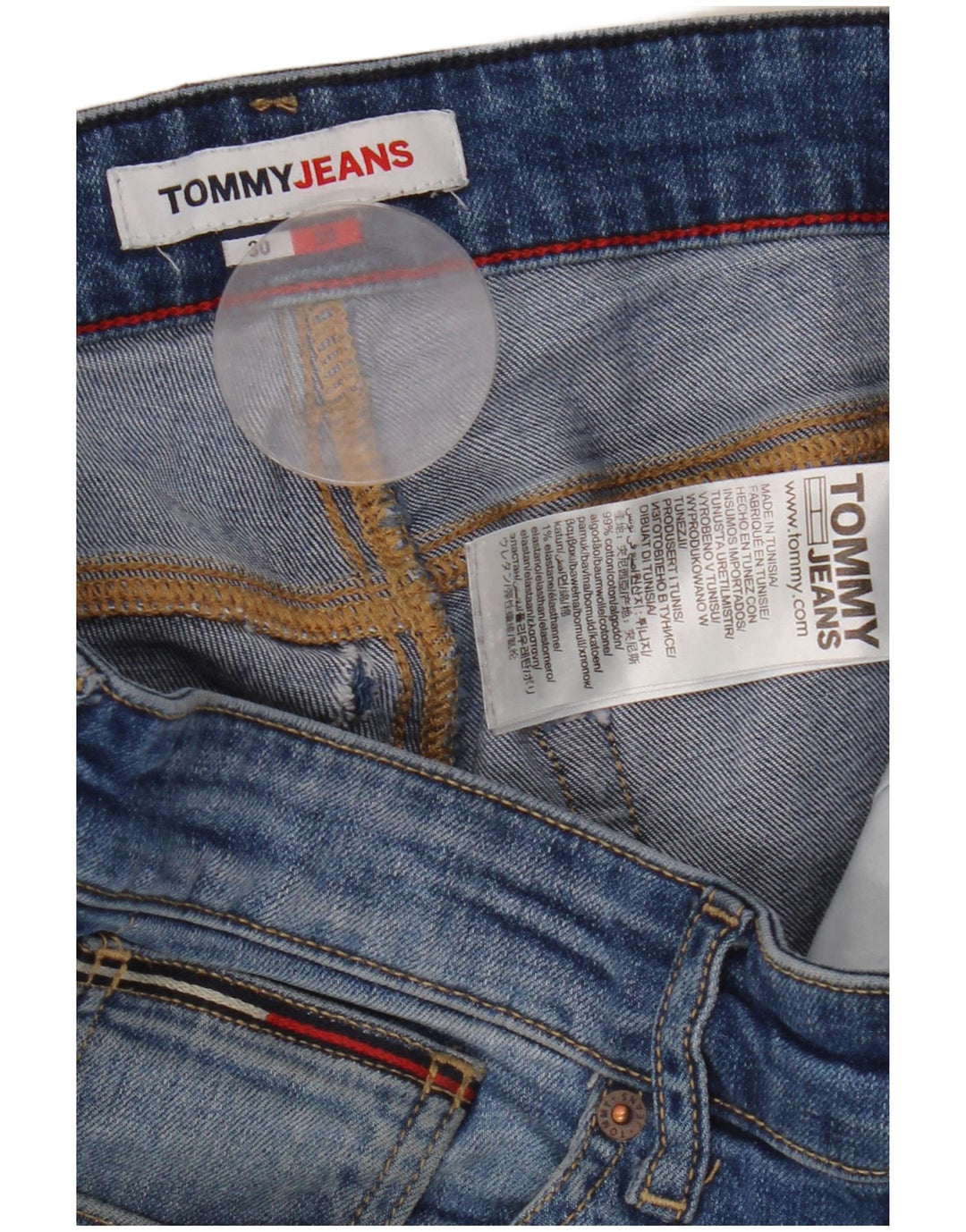 Blugi slim pentru bărbați Tommy Hilfiger W30 L30 bumbac albastru