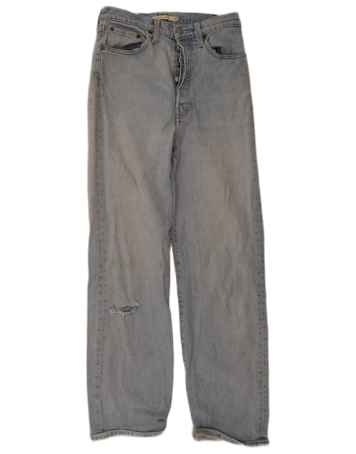 Blugi drepți distressed Ribcage Levi's pentru femei L27 L29 Bumbac albastru