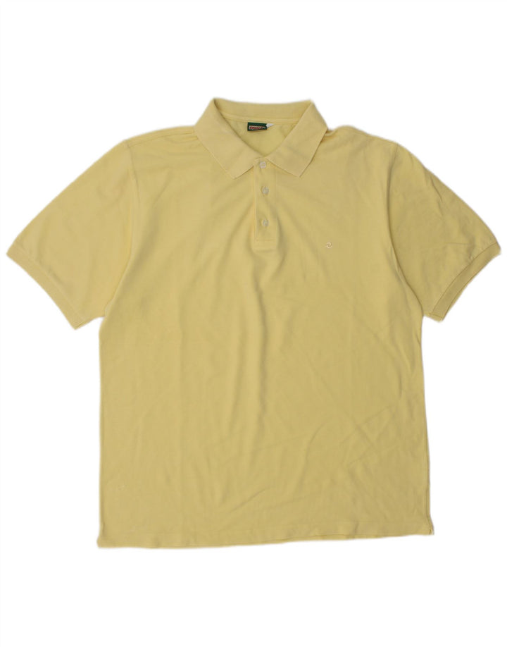 Tricou polo Invicta pentru bărbați, bumbac galben mare