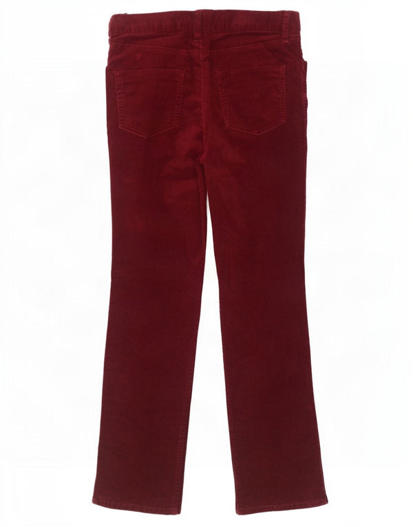 Pantaloni din velur pentru femei Marks & Spencer UK 10 Small W32 L30 Burgundy