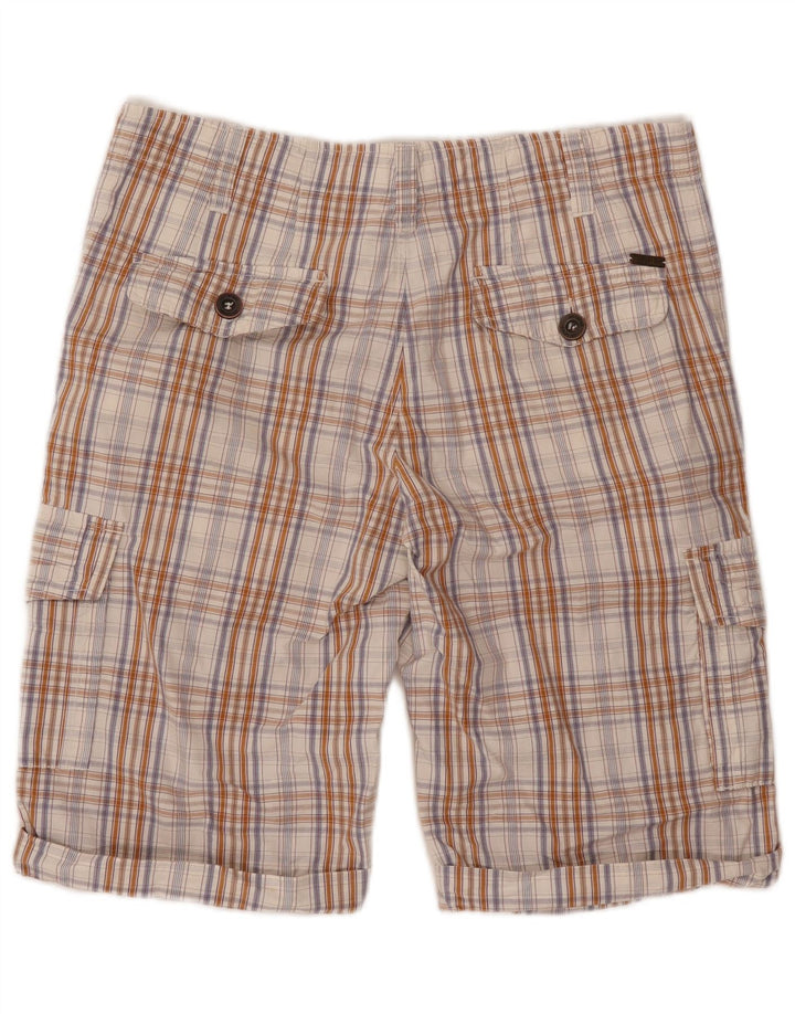 Pantaloni scurți pentru bărbați Just Cavalli Cargo W36 Large Beige Check
