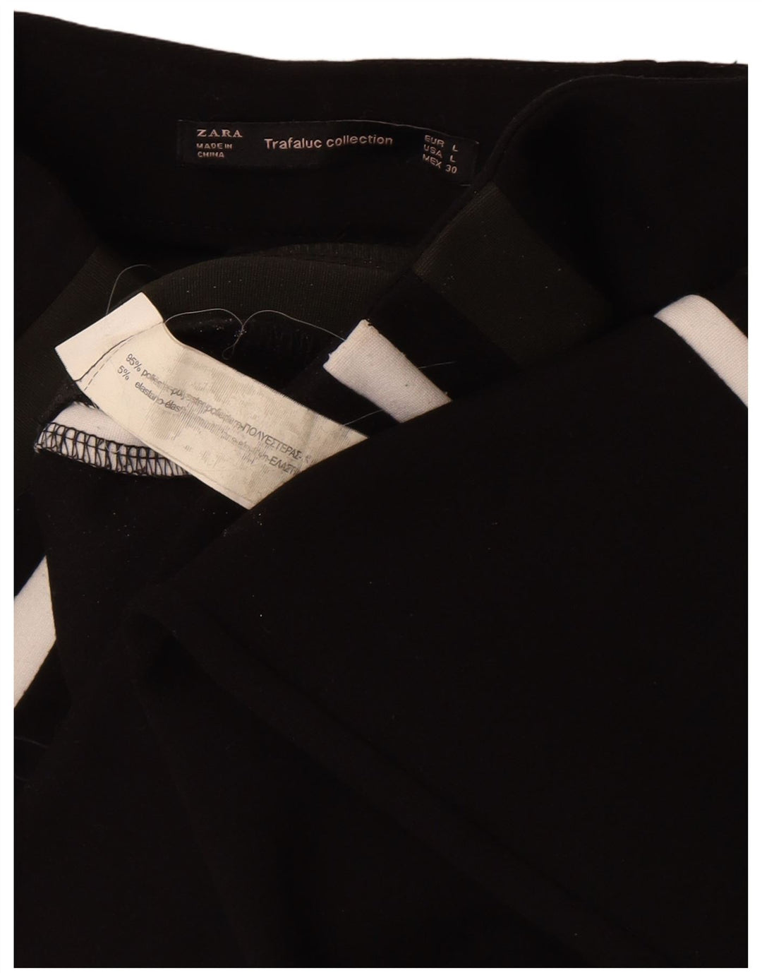 Leggings Trafaluc pentru femei Zara UK 14, mare, negru, poliester color bloc