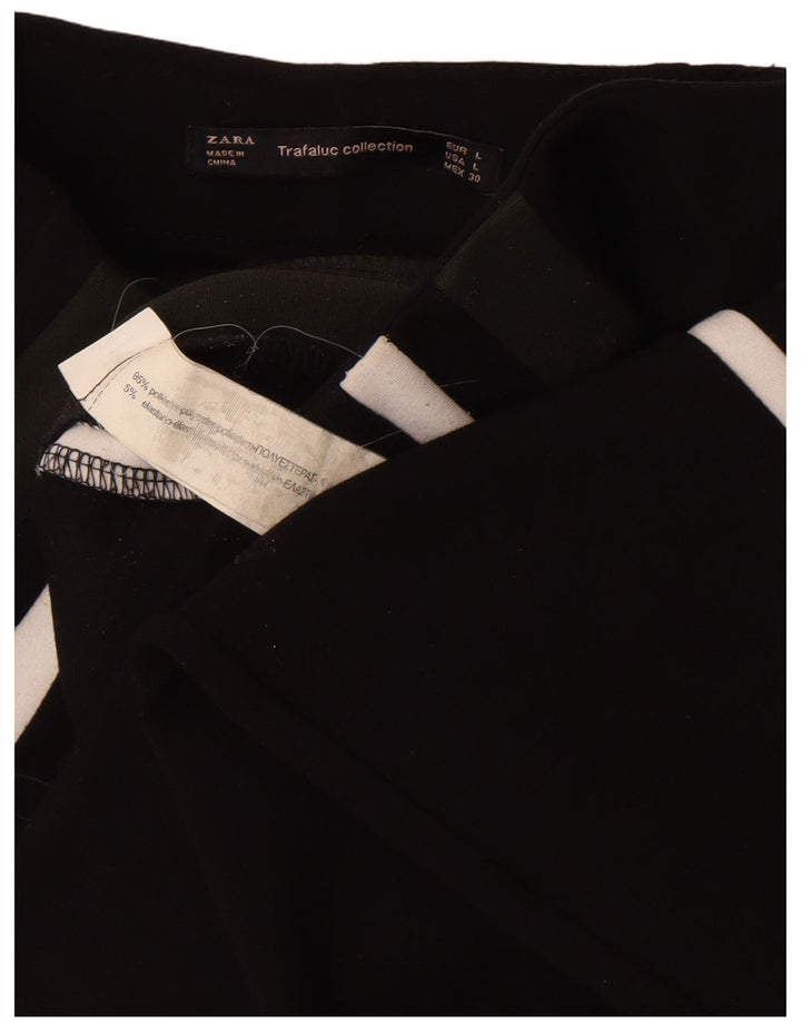 Leggings Trafaluc pentru femei Zara UK 14, mare, negru, poliester color bloc