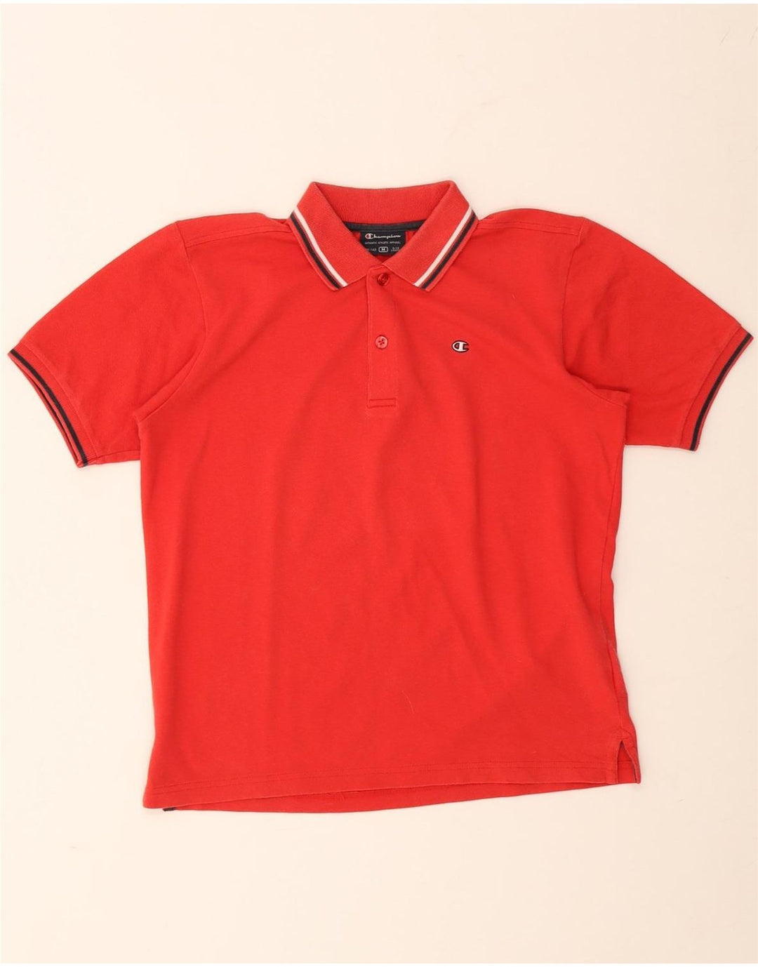Tricou Polo Băieți CHAMPION 9-10 Ani Bumbac Roșu Mediu