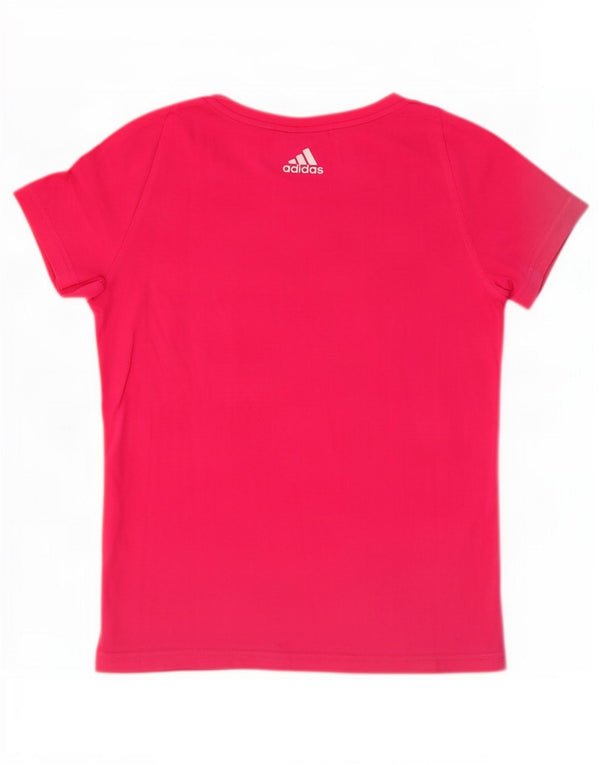 Tricou cu grafic pentru femei Adidas UK 4/6 XS bumbac roz