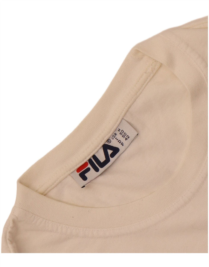Tricou grafic pentru bărbați Fila Top Mediu Alb