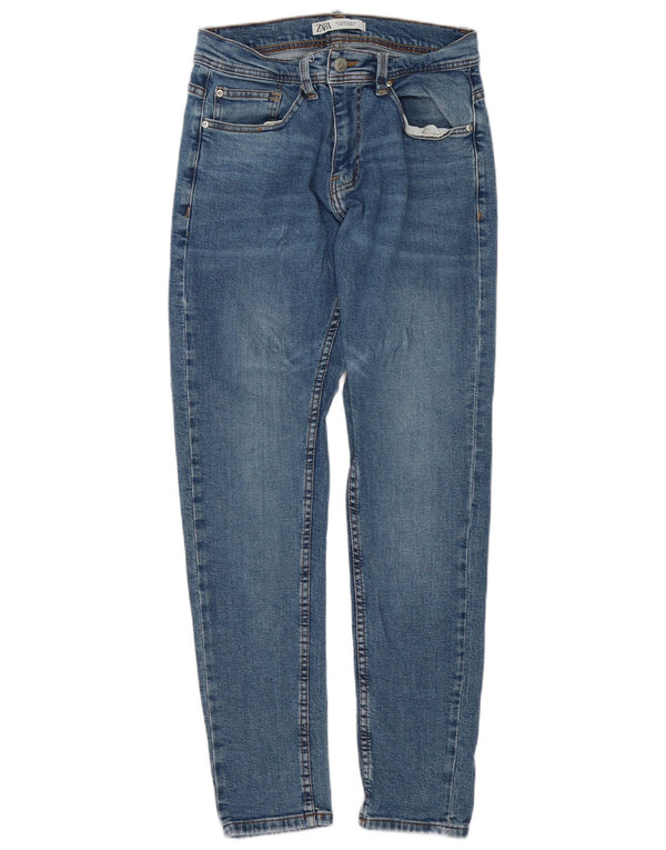 Blugi slim pentru bărbați Zara EU 40 Medium L31 L30 Bumbac albastru