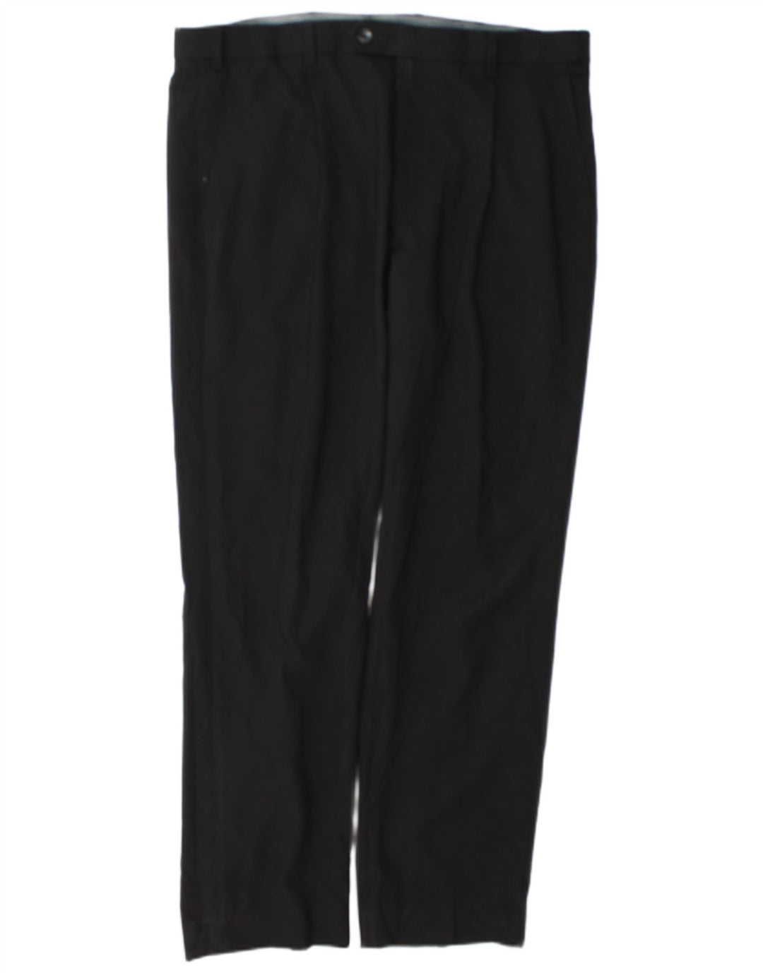 Pantaloni de costum obișnuiți drepți pentru bărbați Marks & Spencer L36 L31 Poliester negru
