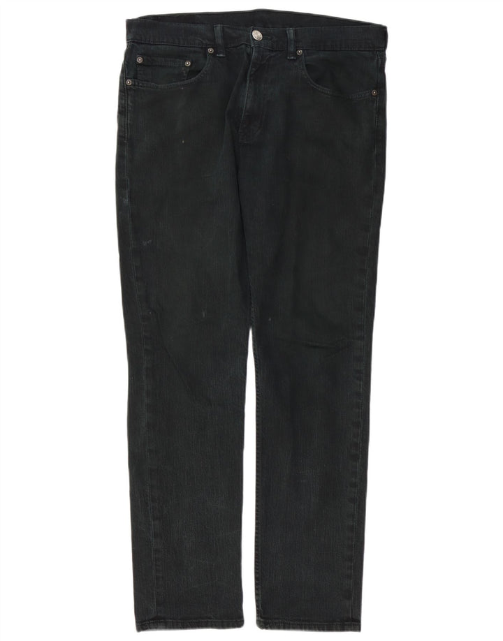 Blugi slim pentru bărbați LEVI'S W34 L32 bumbac negru