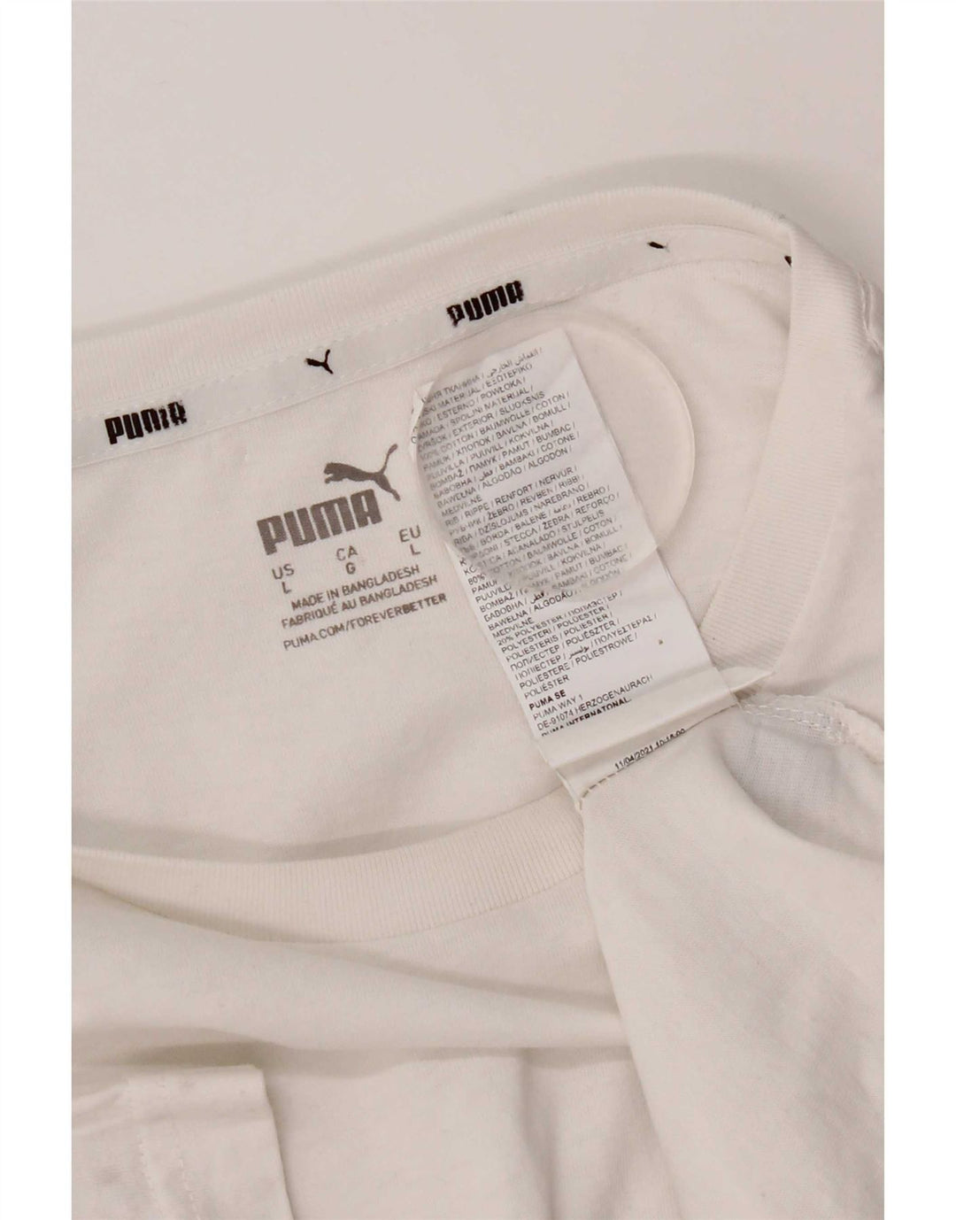Tricou grafic Puma pentru bărbați Top mare din bumbac alb