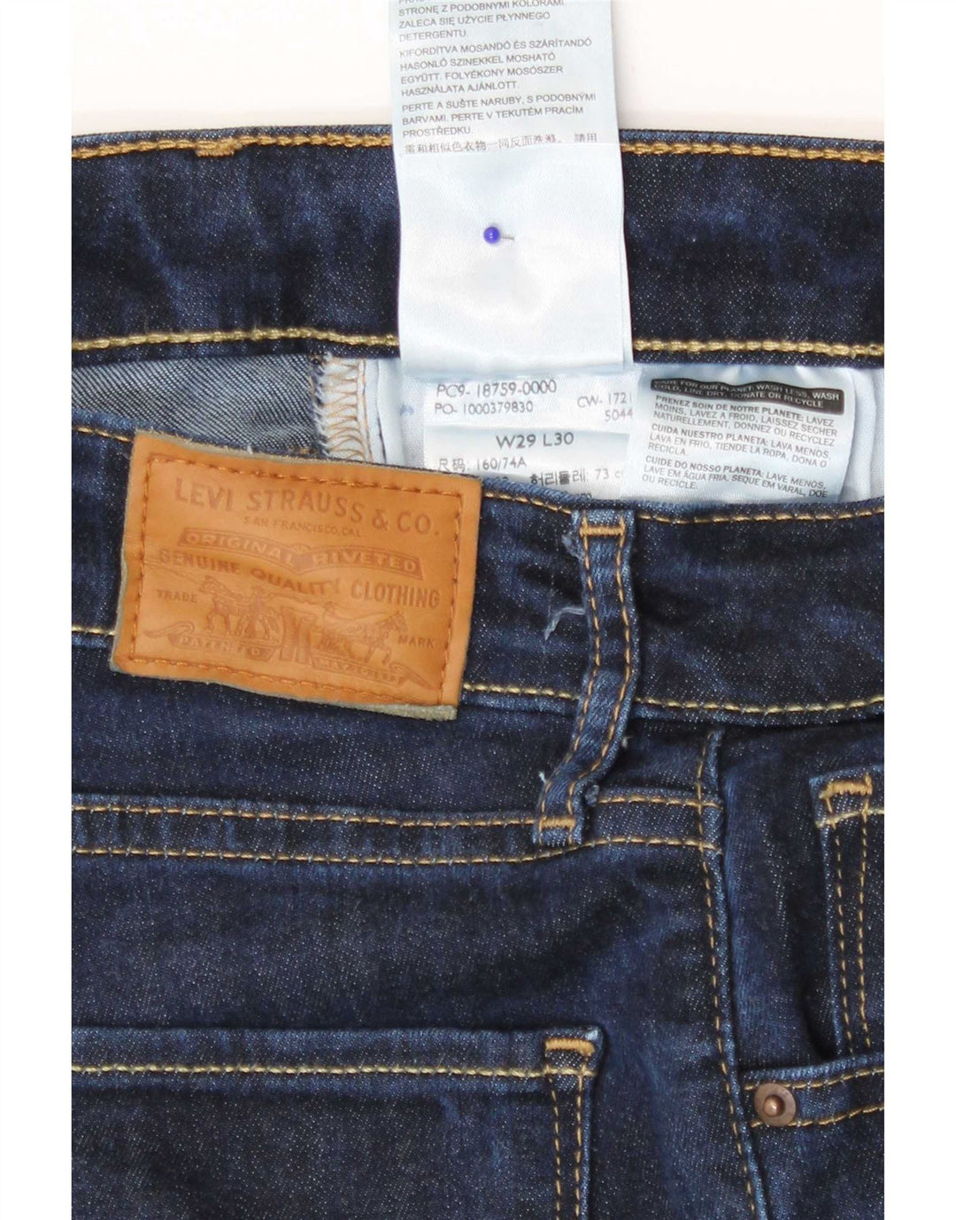 Blugi Levi's pentru femei 725, cu talie înaltă, lyocell, W29 L30, bleumarin