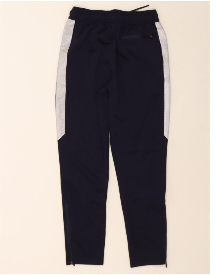 REEBOK Mens Tracksuit Trousers Small Navy Blue Colourblock Polyester Vintage Reebok and Second-Hand Reebok from Messina Hembry 