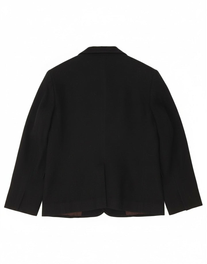 FERRE Womens 1 Button Blazer Jacket UK 14 Medium Black