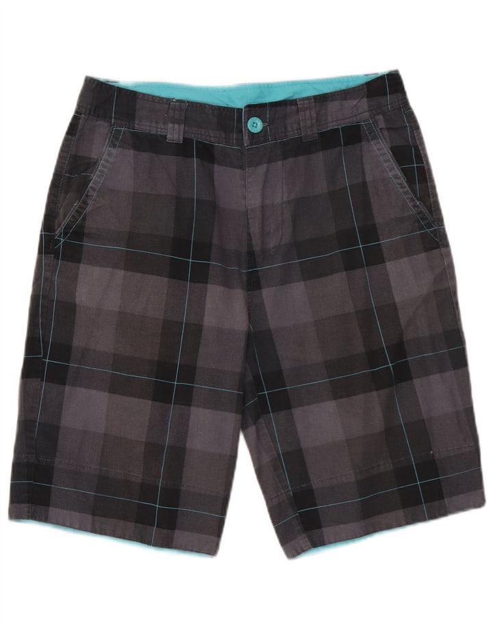 Pantaloni scurți chino pentru bărbați Sneaker Freak XS W29, bumbac cu carouri gri