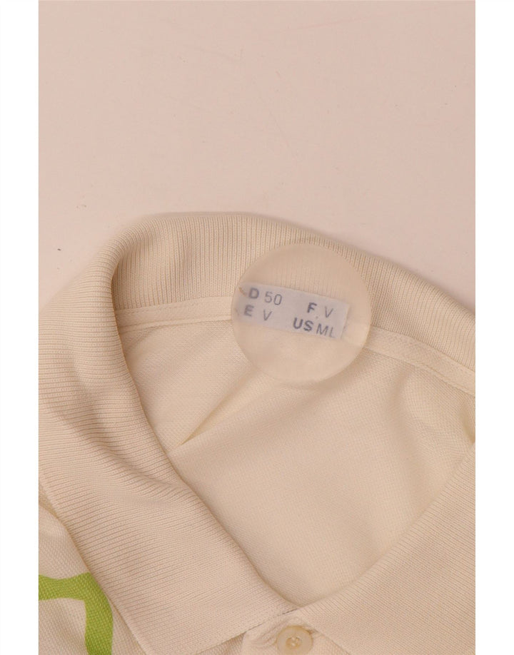 SERGIO TACCHINI Tricou Polo pentru bărbați EU 50 Bumbac geometric alb mediu mediu