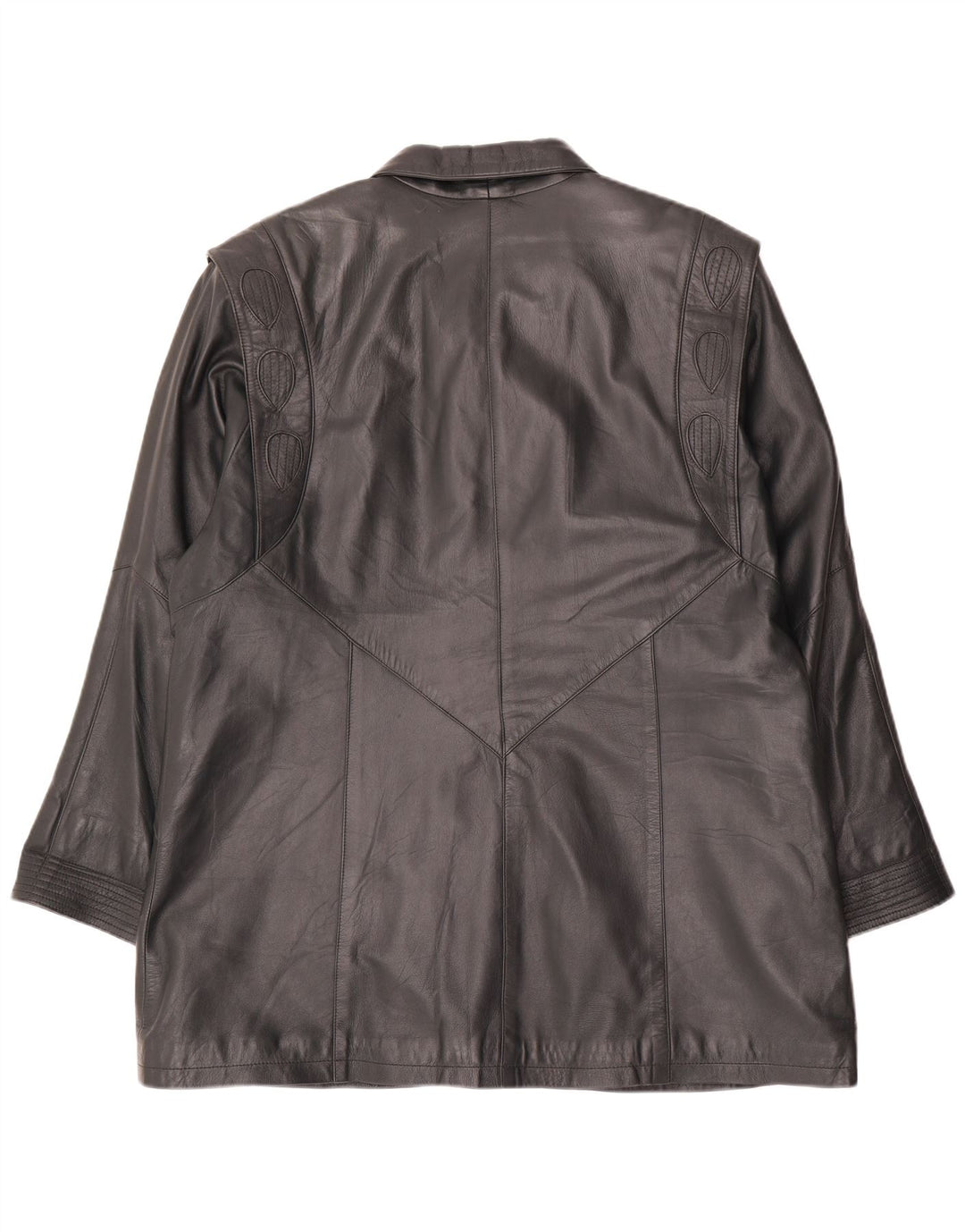 Palton din piele pentru femei S&A EU 50 3XL Verde