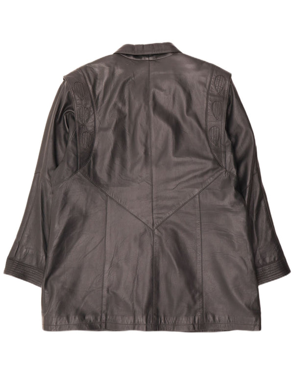 Palton din piele pentru femei S&A EU 50 3XL Verde